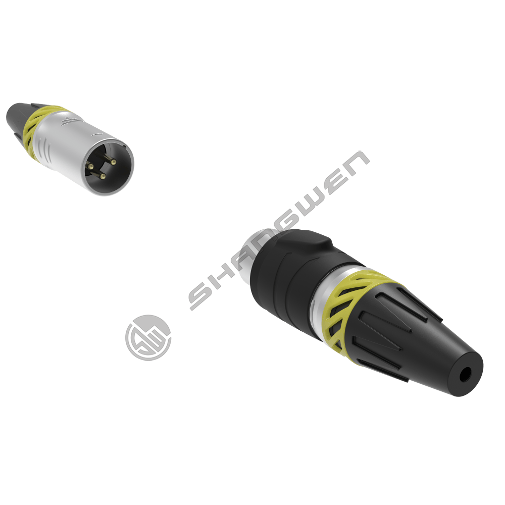 waterproof XLR 3pin  male plug(Silver)
